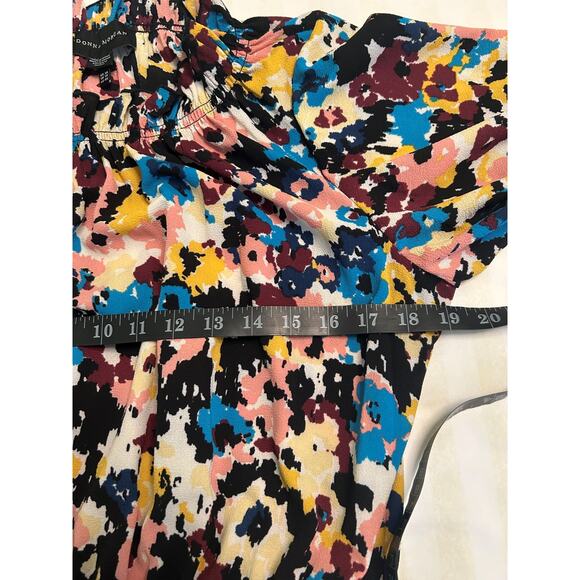 NWT Donna Morgan Off The Shoulder Printed Short Sleeve Midi Dress 14/Med - Picture 12 of 16